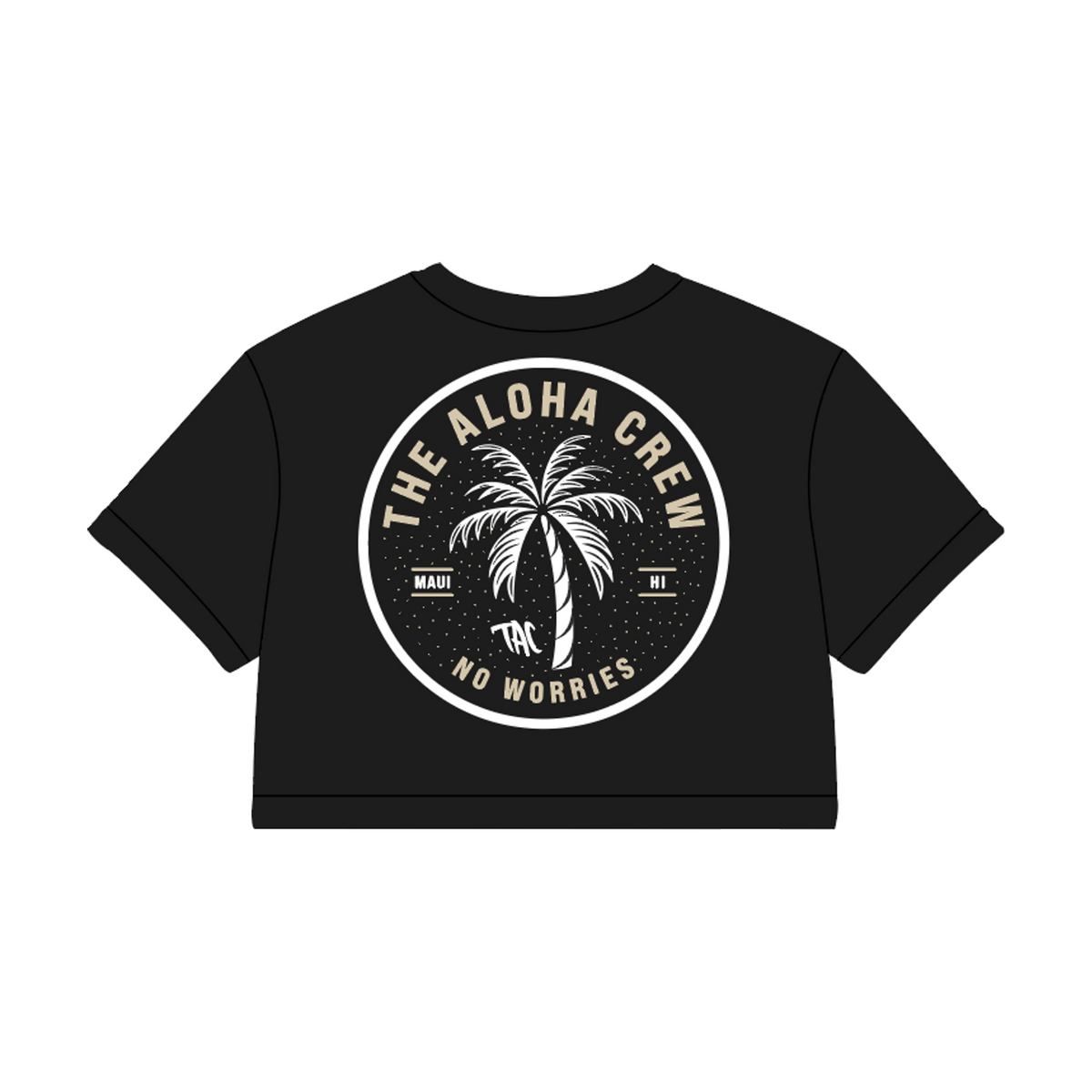 The Aloha Crew Women's Crop Tee Black
