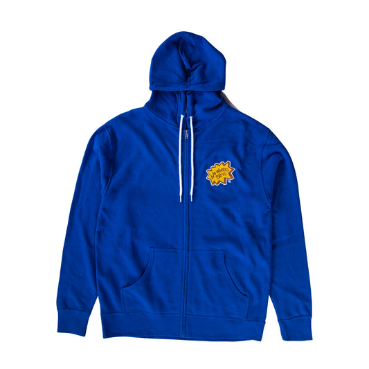 Pineapple Brah Zip Hoodie Blue — front view