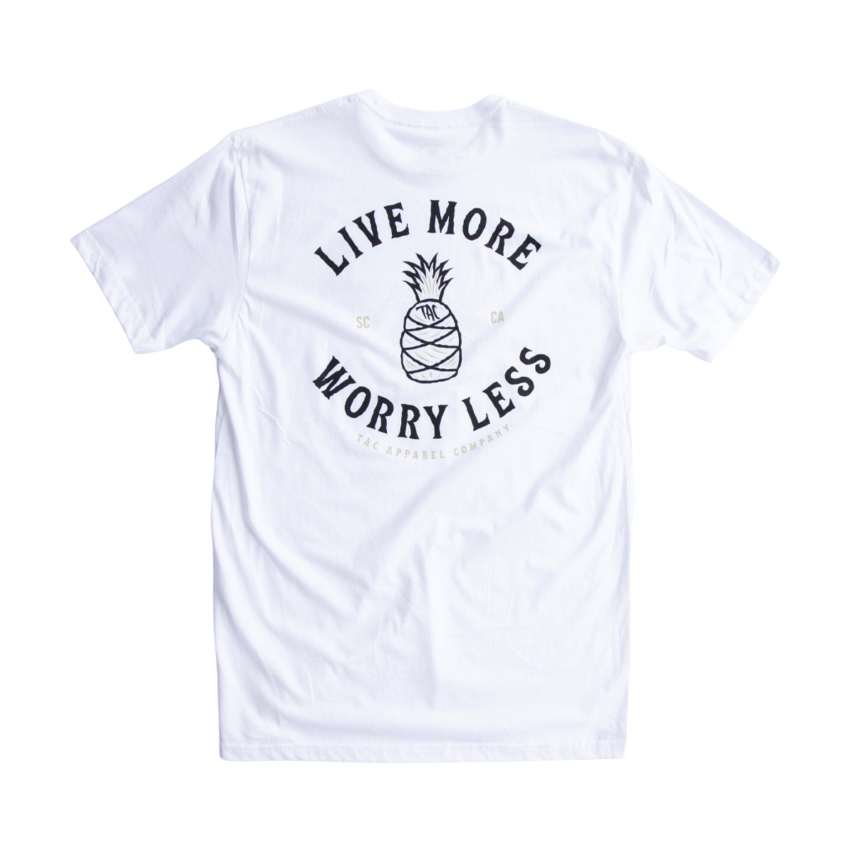 Live More Worry Less T-Shirt White