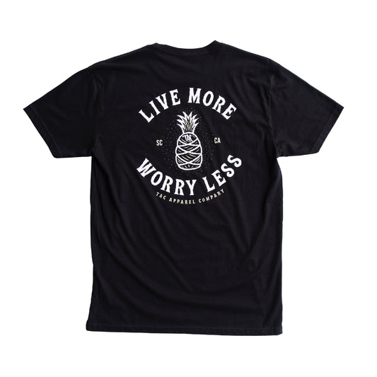 Live More Worry Less T-Shirt Black