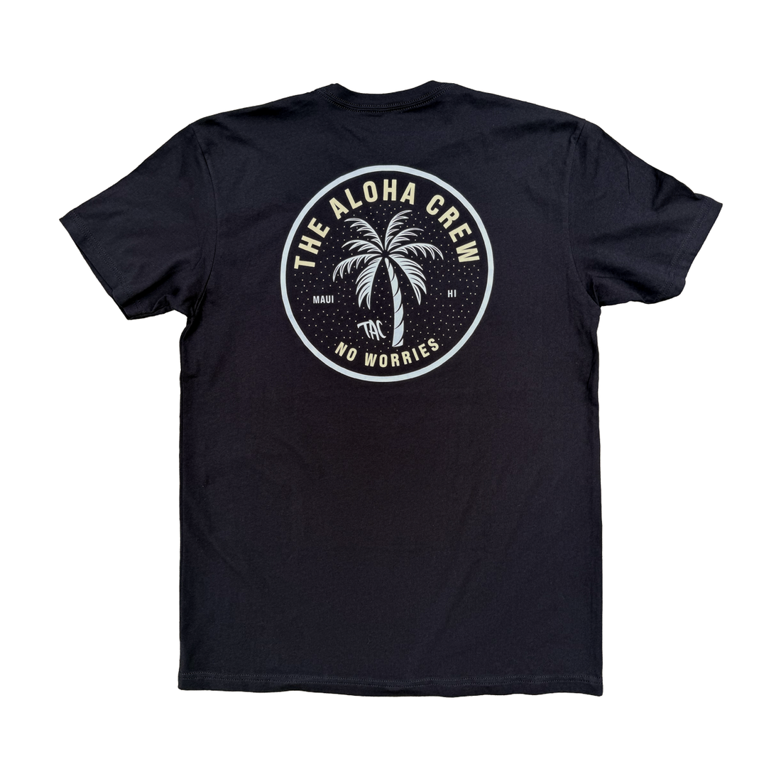 The Aloha Crew black T-shirt back print