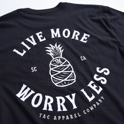 Live More Worry Less T-Shirt Black
