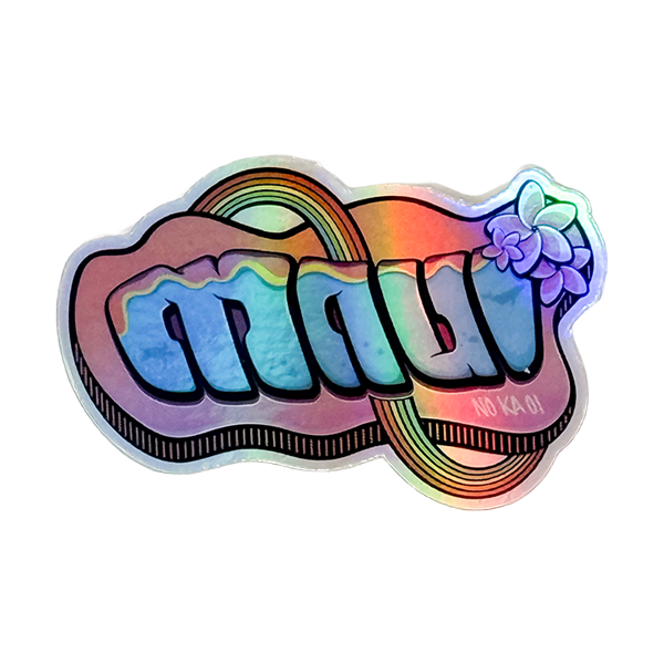 Maui Holographic Sticker