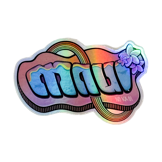 Maui Holographic Sticker