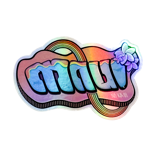 Maui Holographic Sticker