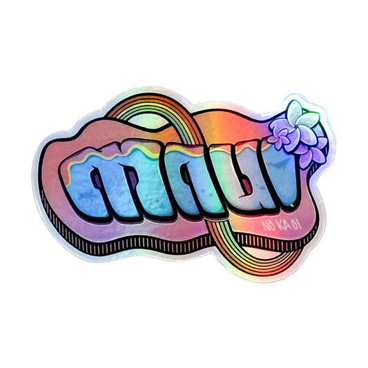 Maui Holographic Sticker