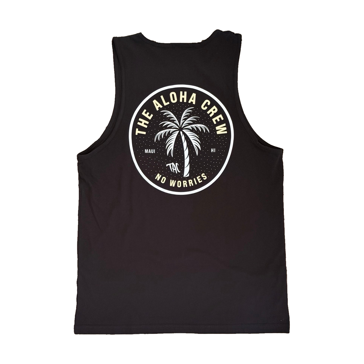 The Aloha Crew black tank top back view