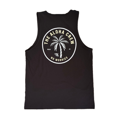The Aloha Crew black tank top back view