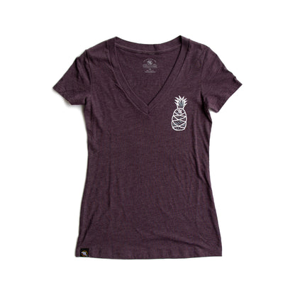 Ladies Live More Worry Less V-Neck — front view