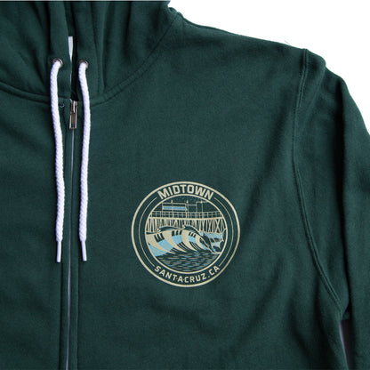 Midtown Zip Hoodie — chest graphic detail