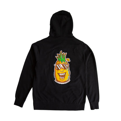 Pineapple Brah Zip Hoodie Black