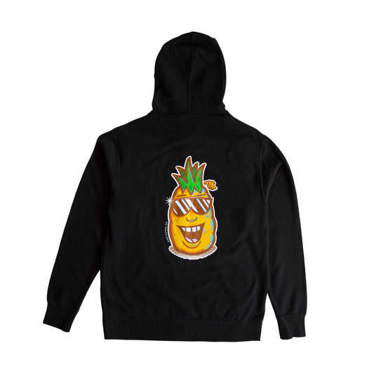 Pineapple Brah Zip Hoodie Black