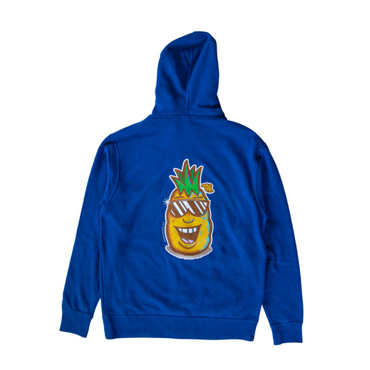 Pineapple Brah Zip Hoodie Blue